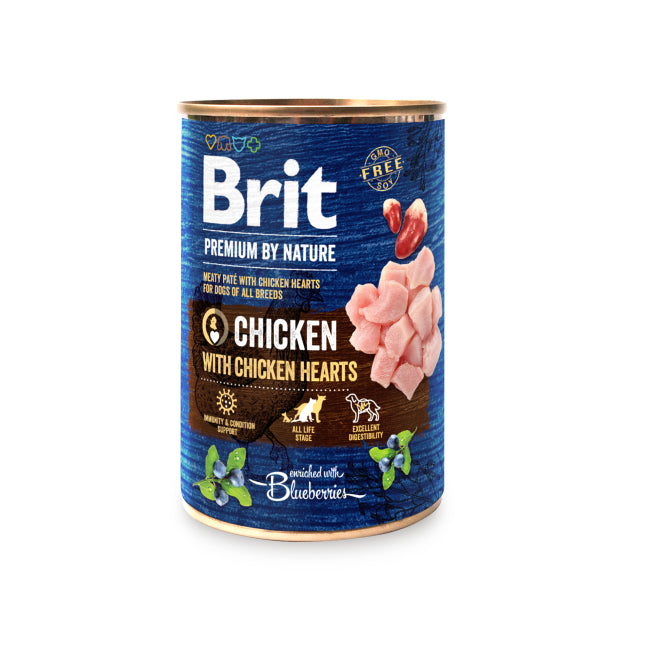 Brit Premium Adult Wet Dog Food with Chicken & Hearts