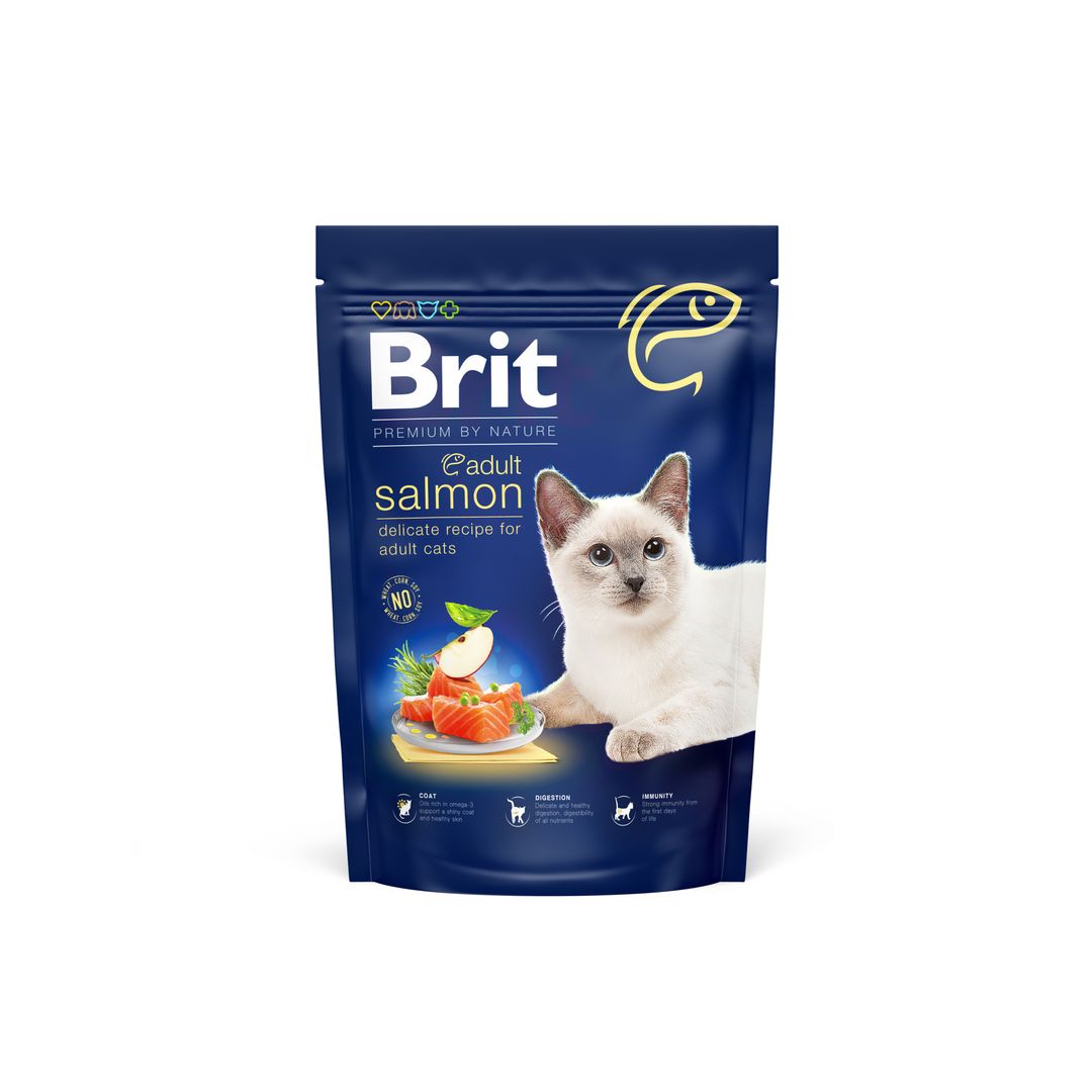 Brit Premium Adult Cat Dry Food Salmon