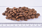 Brit Premium Adult Indoor Cat Dry Food Chicken kibbles wih ruler for scale


