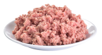 Brit Premium Adult Wet Dog Food with Fish & Fish Skin on a white plate with a white background