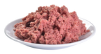 Brit_Premium_Adult_Wet_Dog_Food_with_Turkey-and liver ground up on a white plate with a white background