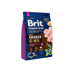 Packshot of Brit dog food adult small with chicken flavor on a white background