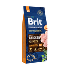 Packshot of Brit Premium Dog Dry Food Senior Small & Medium 15kg ingredients on a white background