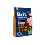 Packshot of Brit Premium Dog Dry Food Senior Small & Medium 3kg with chicken indication on a white background