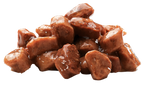 Chunks of Brit Premium Adult Chicken & Turkey in Gravy Wet Cat Food on a white background