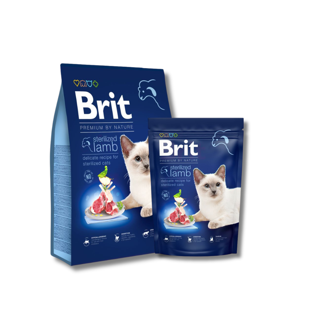 Brit Premium Sterilised Adult Cat Dry Food - Lamb