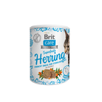 Brit Care Superfruits Herring crunchy snack for sterilised cats on a white background